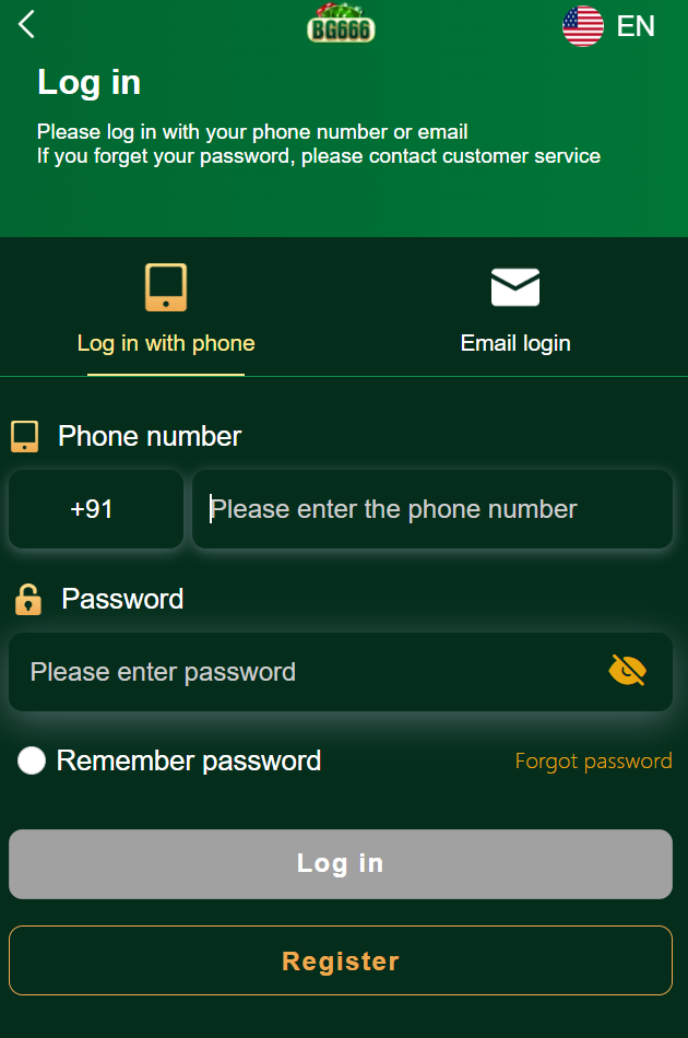 BG 666 Game Login